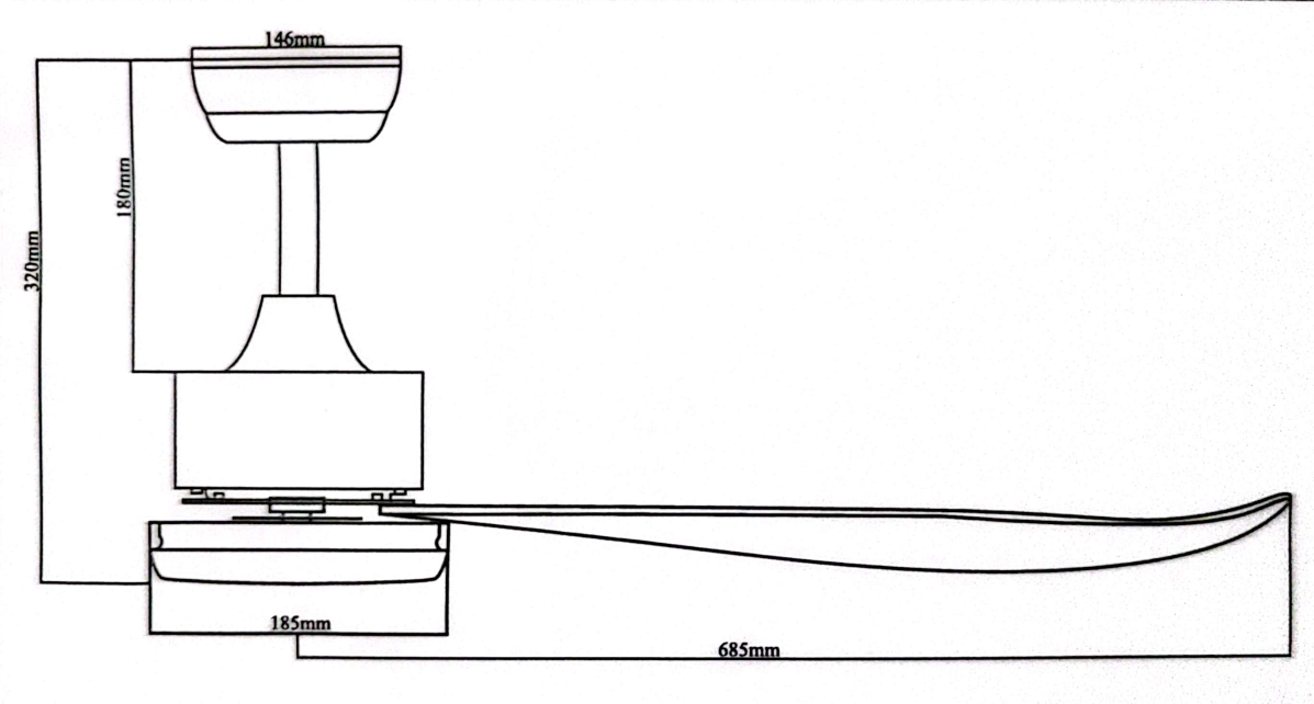 BESTAR RAZOR Smart WiFi 46 / 54 Inch DC Motor Ceiling Fan 3Blade with Remote Control