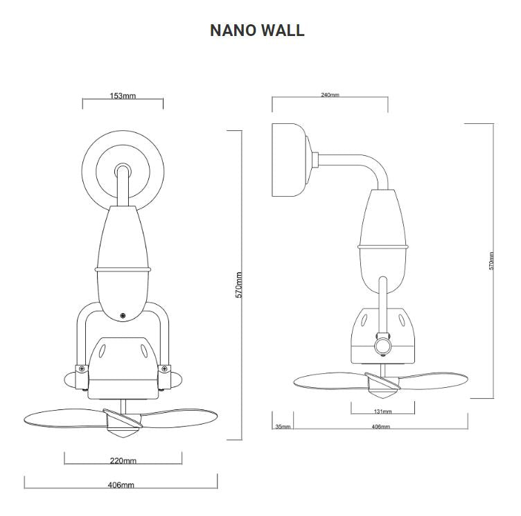Fanco Tristar Nano 16 Inch DC Motor Corner Fan with Remote Control