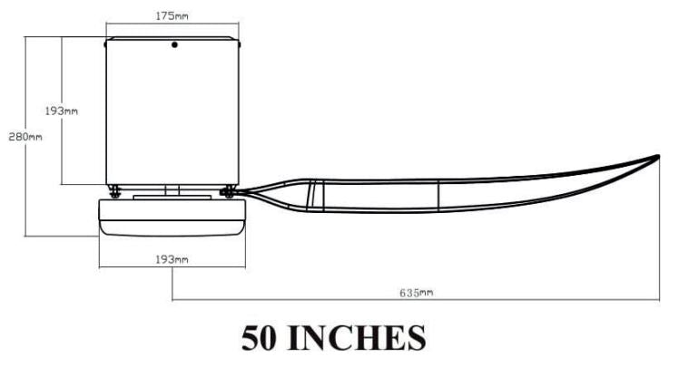 BESTAR VITO-3 Estilo 40 / 50 Inch DC Motor 3 Blade WiFi SMART Ceiling Fan w Dimmable LED and Remote