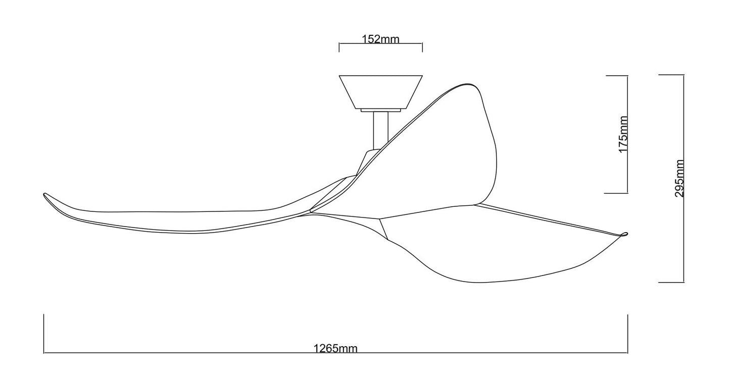 Fanco Huracan 52 Inch DC Motor 3 Blade Ceiling Fan with Remote Control