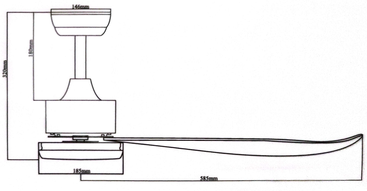BESTAR RAZOR Smart WiFi 46 / 54 Inch DC Motor  Ceiling Fan 3Blade with Remote Control