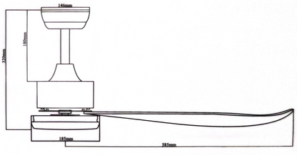 BESTAR RAZOR Smart WiFi 46 / 54 Inch DC Motor  Ceiling Fan 3Blade with Remote Control