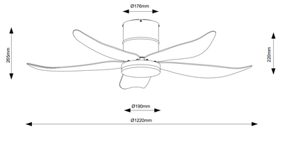 Fanco Co-Fan Rito-5 48 / 54 Inch DC Ceiling Fan 5 Blade 48/54 Inch LED n Remote Control