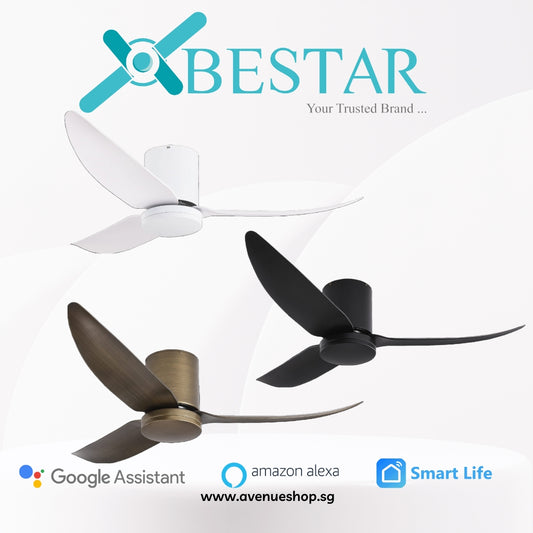 BESTAR VITO-3 Estilo 40 / 50 Inch DC Motor 3 Blade WiFi SMART Ceiling Fan Remote Control and NO Light Kit