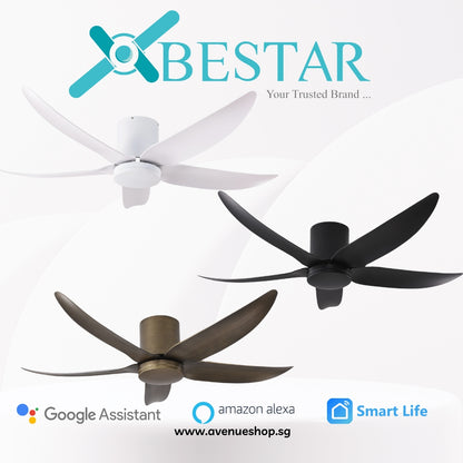 BESTAR VITO-5 Estilo  42 / 52 InchDC Motor 5Blade WiFi Smart Ceiling Fan and Remote