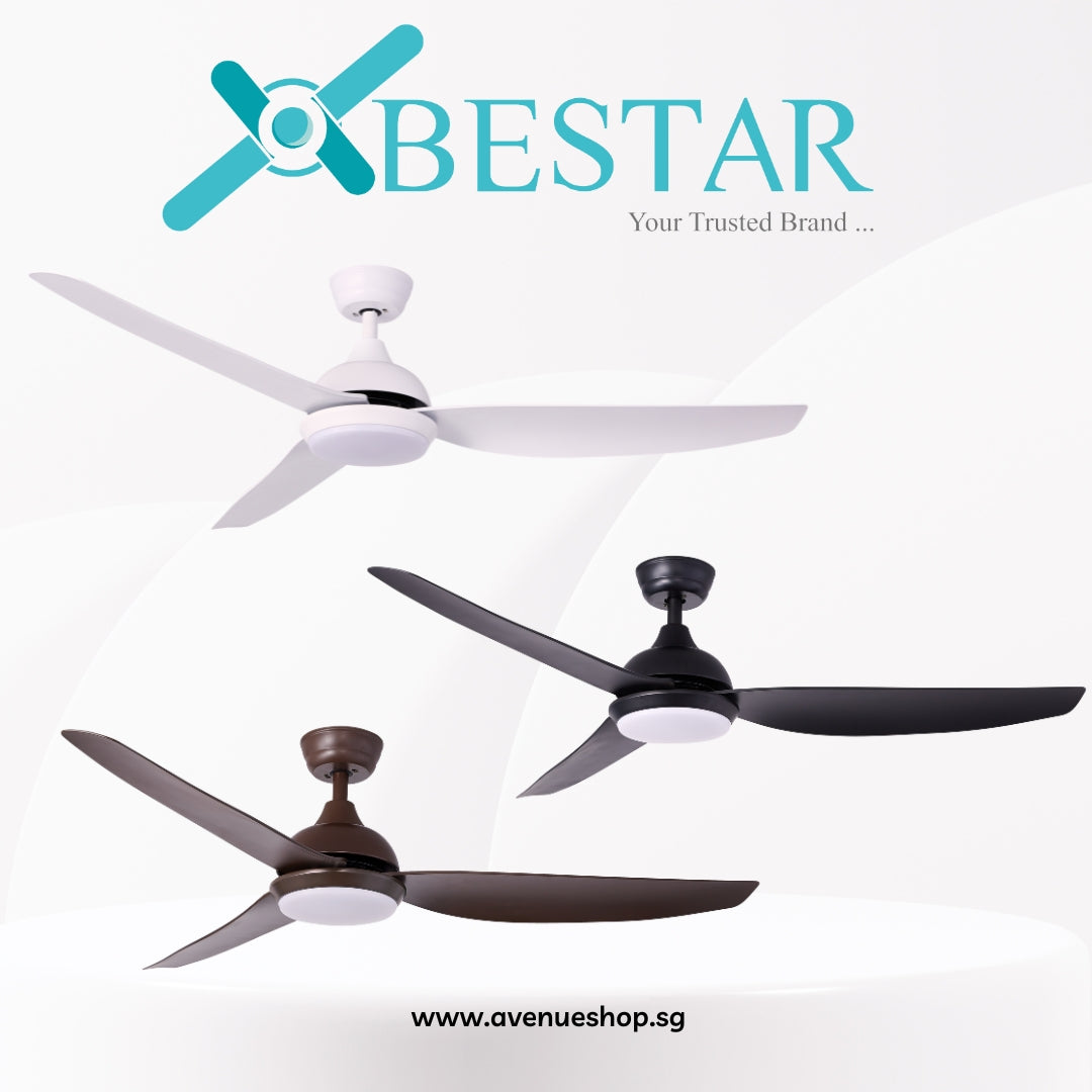 BESTAR STAR 3 3-Blade in 36 / 46 / 56 Inch DC Motor Ceiling Fan with LED Light and Remote Control