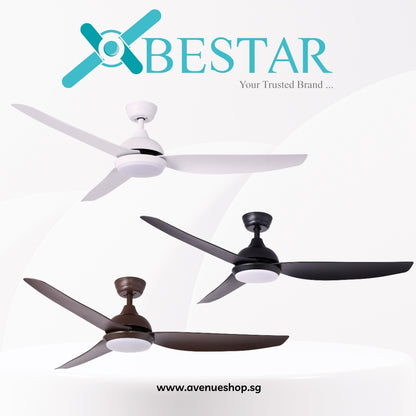 BESTAR STAR 3 3-Blade in 36 / 46 / 56 Inch DC Motor Ceiling Fan with LED Light and Remote Control
