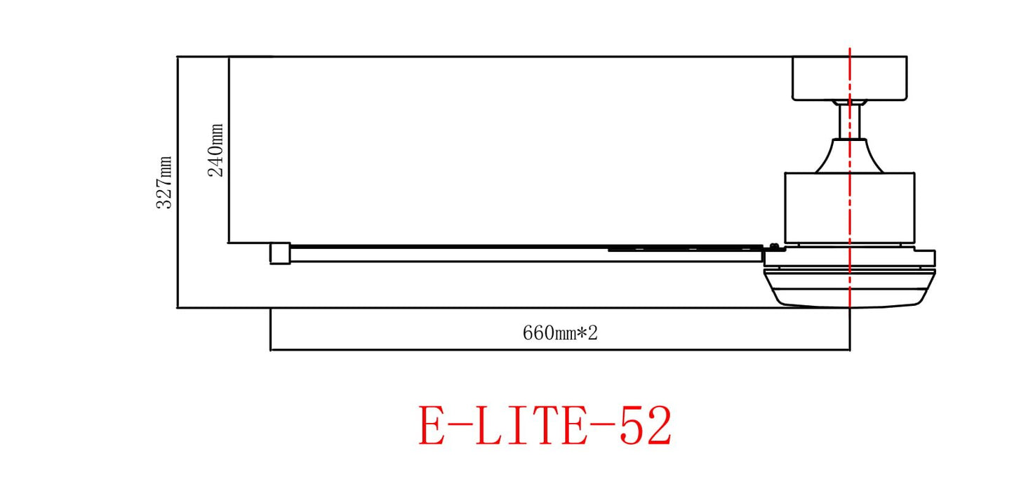 FANCO E-Lite 48 / 52 / 60 / 72 Inch DC Motor Ceiling Fan with 3 Tone LED Light Kit and Remote Control