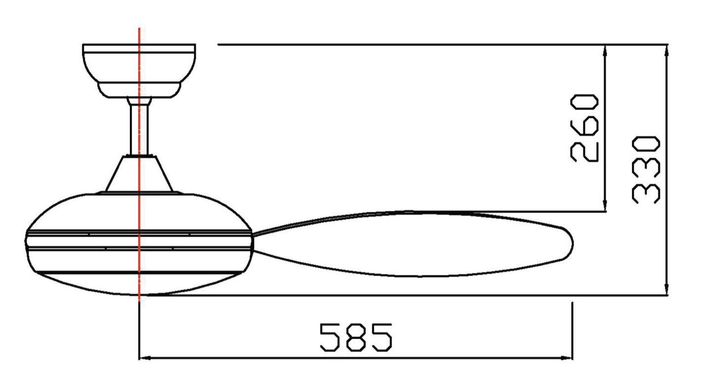 [36Watt LED Light] Fanco Co-Fan GIRASOL 3-Blades 46 Inch DC Motor Ceiling Fan with 3 Tone 36W LED Light Kit and Remote Control