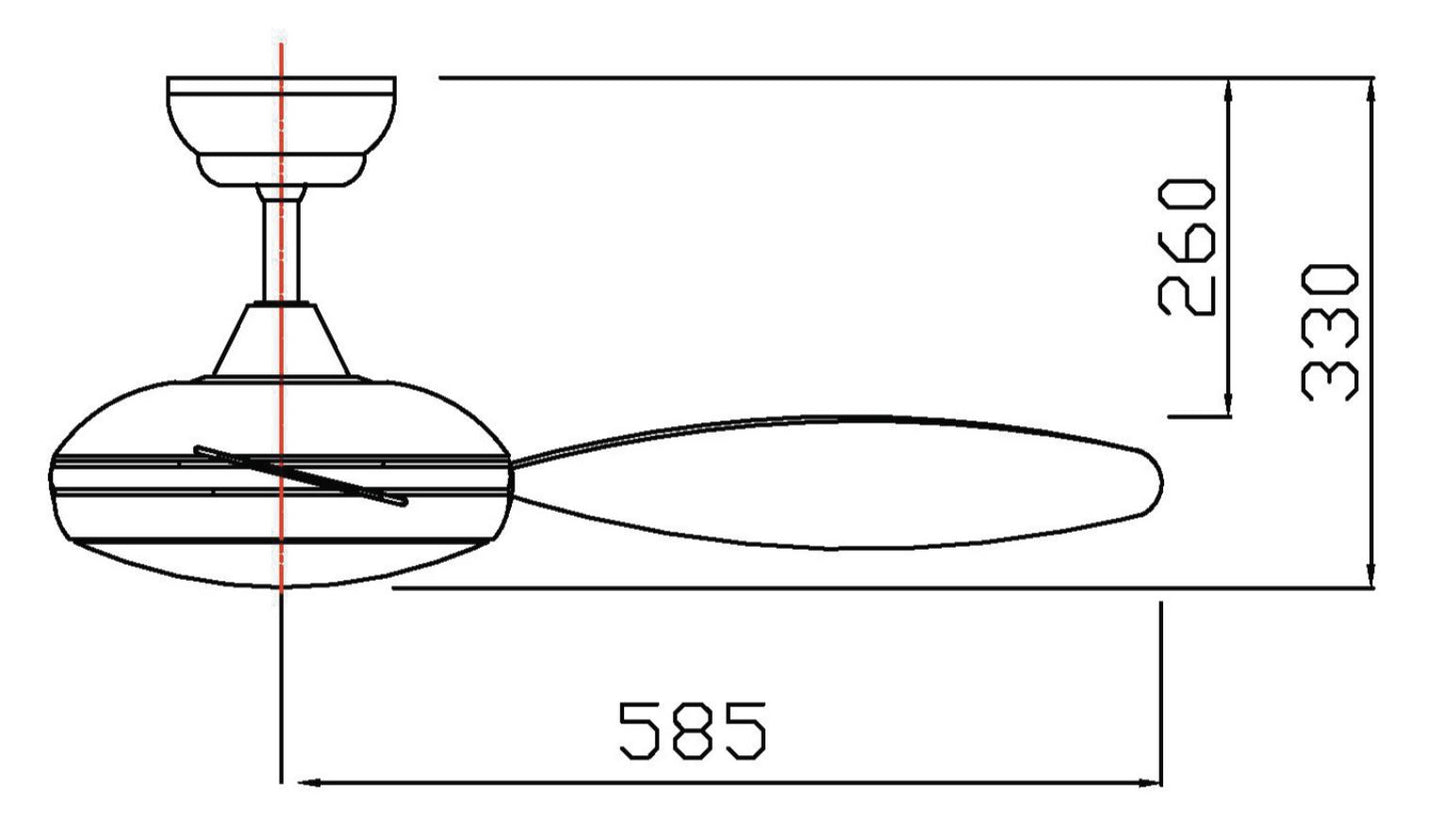 [36Watt LED Light] Fanco Co-Fan GIRASOL 6-Blades 46 Inch DC Motor Ceiling Fan with 3 Tone 36W LED Light Kit and Remote Control