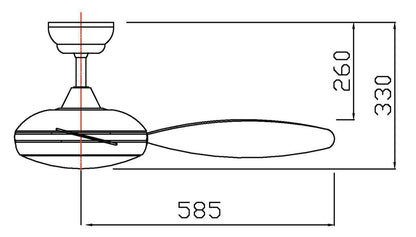 [36Watt LED Light] Fanco Co-Fan GIRASOL 6-Blades 46 Inch DC Motor Ceiling Fan with 3 Tone 36W LED Light Kit and Remote Control