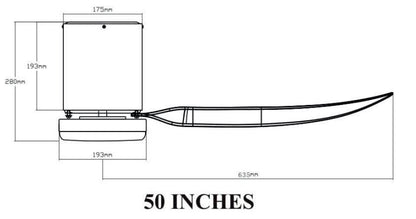 BESTAR VITO-3 Estilo 40 / 50 Inch DC Motor 3 Blade  WiFi SMART Ceiling Fan w Dimmable LED and Remote