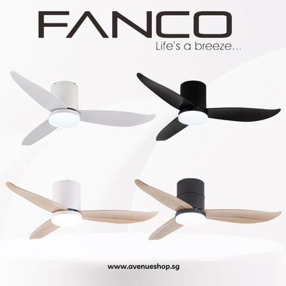 Fanco Co-Fan Rito-3 46 / 52 Inch DC Ceiling Fan 3 Blade 46/52 Inch LED n Remote Control