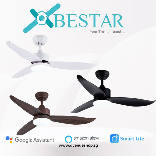 BESTAR RAZOR Smart WiFi DC Motor 46 / 54 Inch Ceiling Fan 3Blade with Dimmable LED and Remote Control