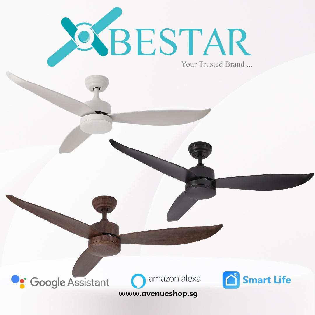 BESTAR RAZOR Smart WiFi 46 / 54 Inch DC Motor  Ceiling Fan 3Blade with Remote Control