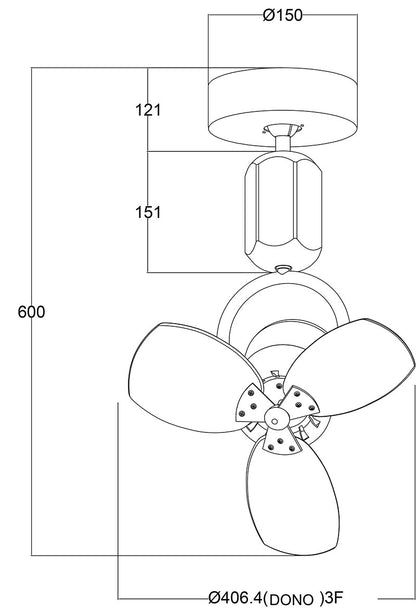 Fanco DONO 16 Inch DC Motor Corner Fan with Remote Control