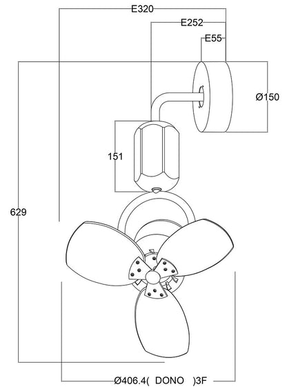 Fanco DONO 16 Inch DC Motor Corner Fan with Remote Control