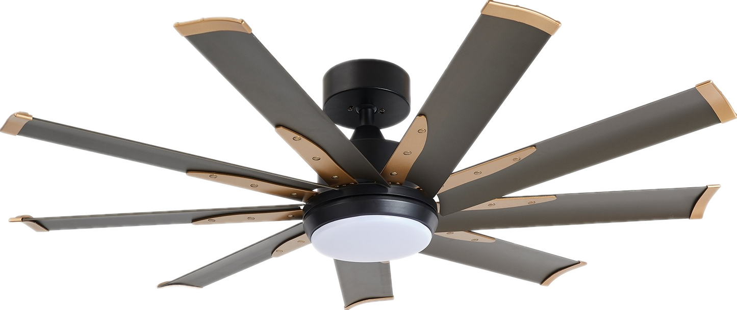 FANCO E-Lite 48 / 52 / 60 / 72 Inch DC Motor Ceiling Fan with 3 Tone LED Light Kit and Remote Control