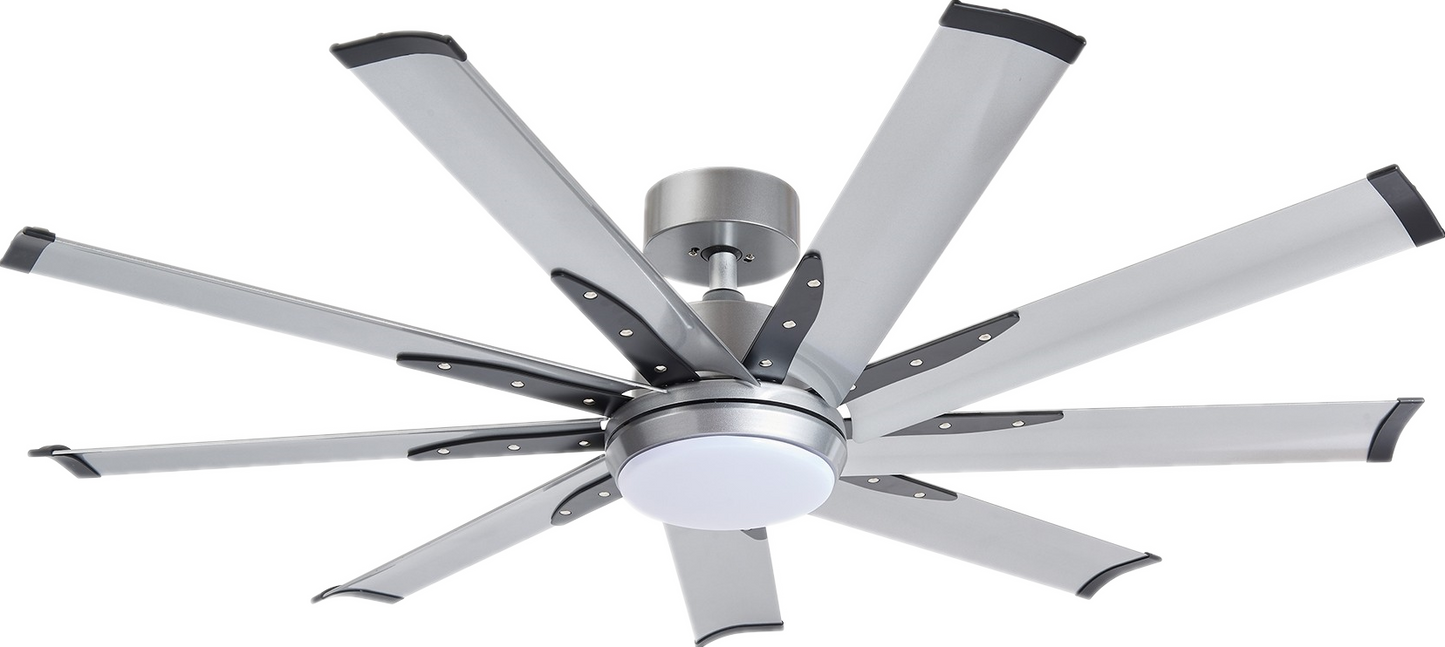 FANCO E-Lite 48 / 52 / 60 / 72 Inch DC Motor Ceiling Fan with 3 Tone LED Light Kit and Remote Control