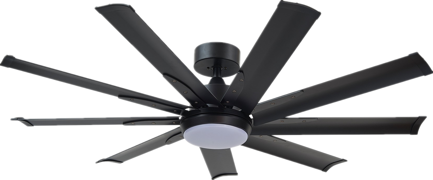 FANCO E-Lite 48 / 52 / 60 / 72 Inch DC Motor Ceiling Fan with 3 Tone LED Light Kit and Remote Control