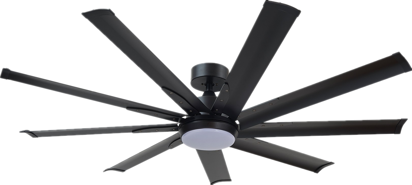 FANCO E-Lite 48 / 52 / 60 / 72 Inch DC Motor Ceiling Fan with 3 Tone LED Light Kit and Remote Control