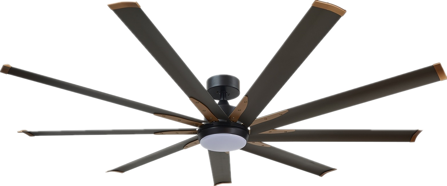 FANCO E-Lite 48 / 52 / 60 / 72 Inch DC Motor Ceiling Fan with 3 Tone LED Light Kit and Remote Control