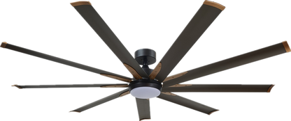 FANCO E-Lite 48 / 52 / 60 / 72 Inch DC Motor Ceiling Fan with 3 Tone LED Light Kit and Remote Control