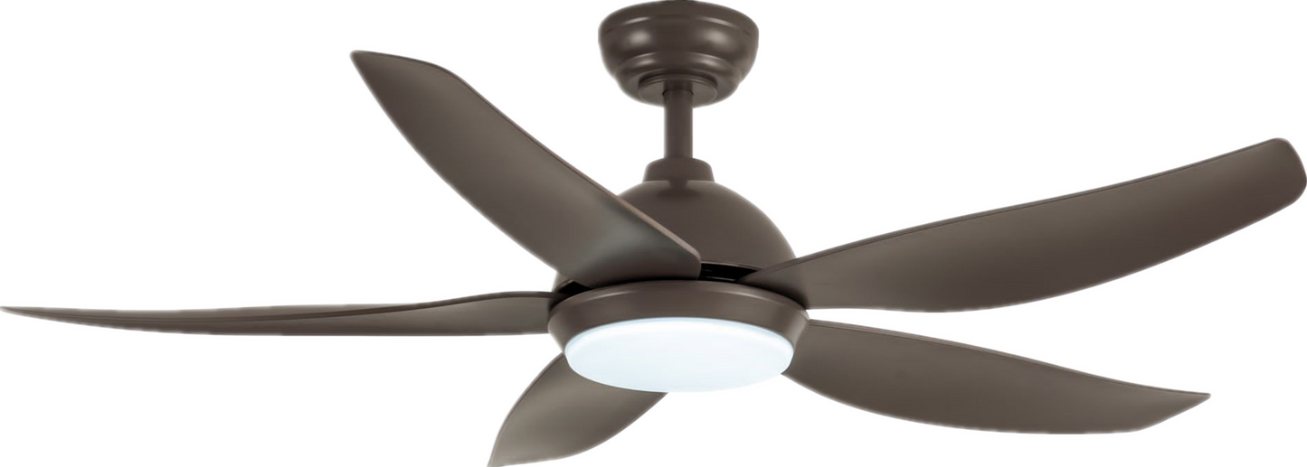FANCO Galaxy-5 38 / 48 / 56 Inch DC Motor Ceiling Fan with 3 Tone LED Light Kit and Remote Control