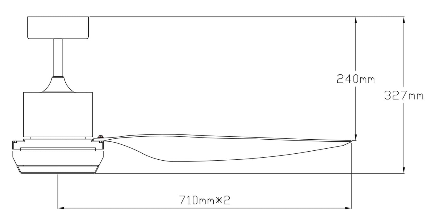 Fanco Heli 6-Blades 56 / 66 Inch DC Ceiling Fan with Remote Control and LED 3-Tone Colour Light