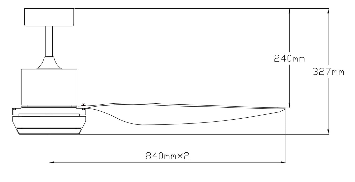 Fanco Heli 6-Blades 56 / 66 Inch DC Ceiling Fan with Remote Control and LED 3-Tone Colour Light