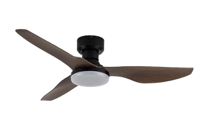 FANCO CO-FAN Hugger 48 Inch Low Profile DC Motor 3 Blade Ceiling Fan with Remote Control and 3 Tone LED Light Kit