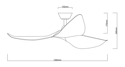 Fanco Huracan 52 Inch DC Motor 3 Blade Ceiling Fan with Remote Control