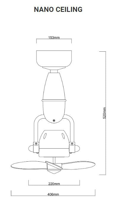 Fanco Tristar Nano 16 Inch DC Motor Corner Fan with Remote Control