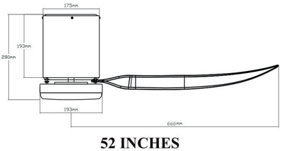 BESTAR VITO-5 Estilo  42 / 52 InchDC Motor 5Blade WiFi Smart Ceiling Fan w Dimmable LED and Remote